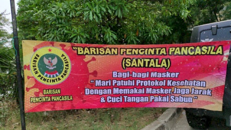 Barisan Pencinta Pancasila (SANTALA) Kembali Bagi-bagi Masker